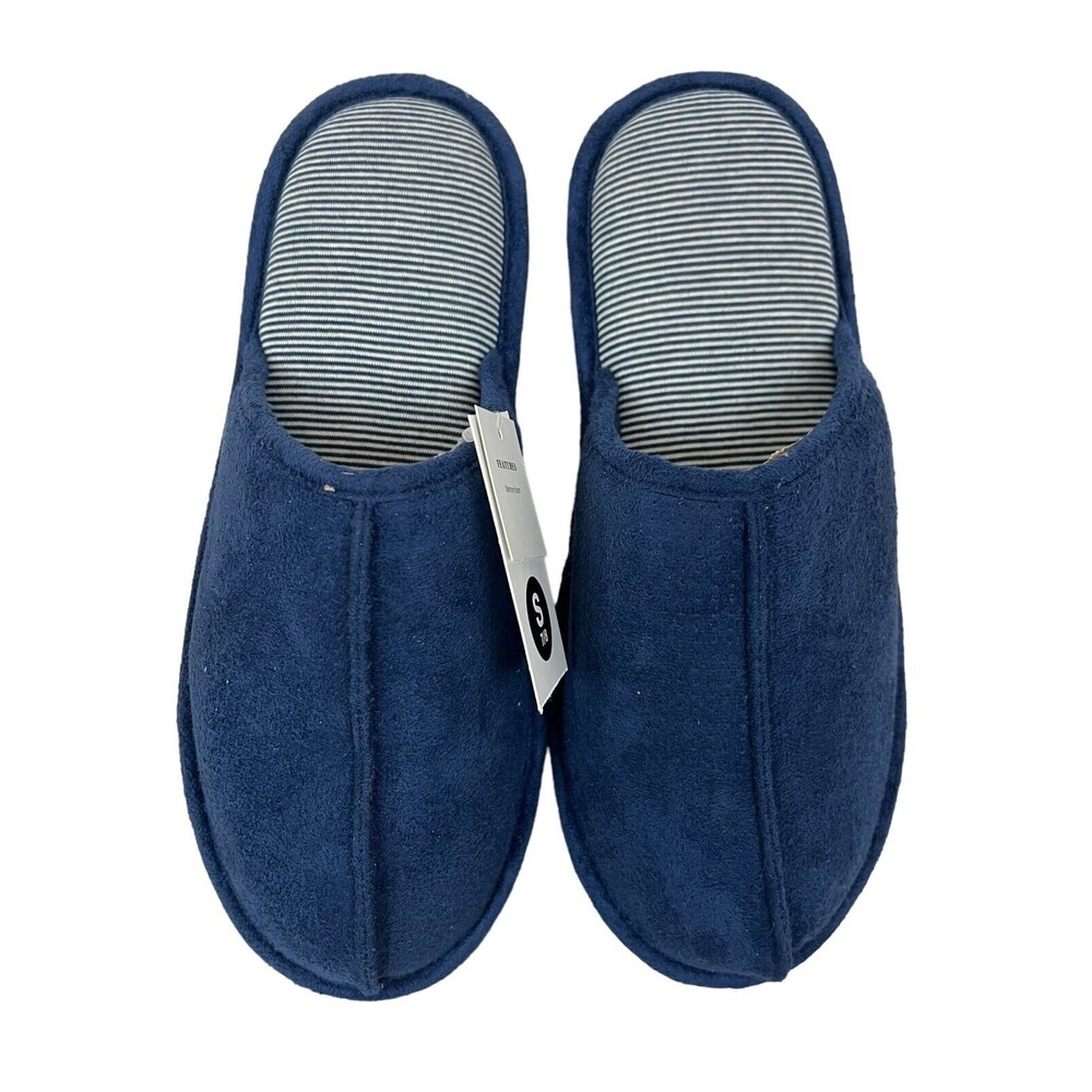 Goodfellow Men's Blue Microfiber Memory Foam Scuff Slide Slipper Size 7/8 NWT